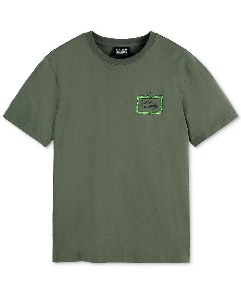 Scotch & Soda Men's Short Sleeve Screen Print Logo Graphic T-Shirt
