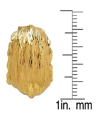 Macy's Chunky Hammered Huggie 14K Gold Plate Earrings
