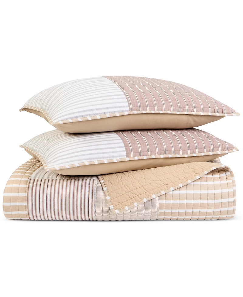 Charter Club Seaside Patchwork 3-Pc. Quilt Set, King, Exclusively at Macy's