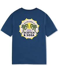 Scotch & Soda Men's Short Sleeve Double Graphic Crewneck T-Shirt