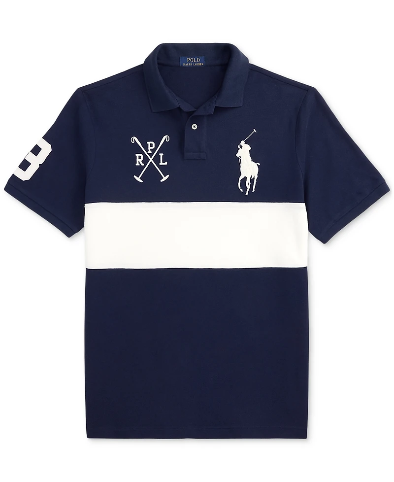 Polo Ralph Lauren Men's Custom Slim Fit Big Pony Mesh Polo Shirt