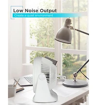 Black+Decker 7-Inch Small Self-Standing Adjustable Portable Fan with 3-Speed Settings, Portable Turbo Fan for Table and Desk with 90° Tilt Angle,