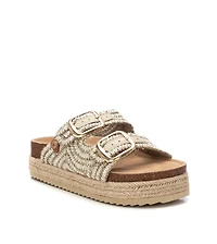 Women's Footbed Jute Wrapped Platform Sandals By Xti
