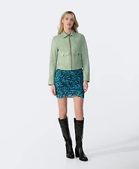 Furniq Uk Women's Bomber Leather Jacket, Created for Macy's