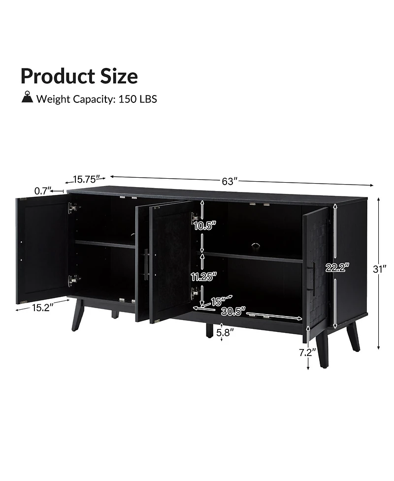 Modern Jack 63" Wide Sideboard