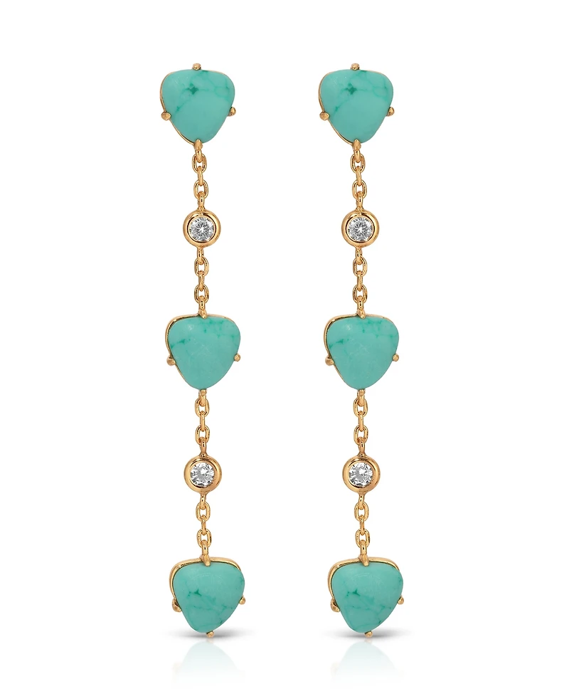 Ettika Turquoise Solstice Dangle Earrings