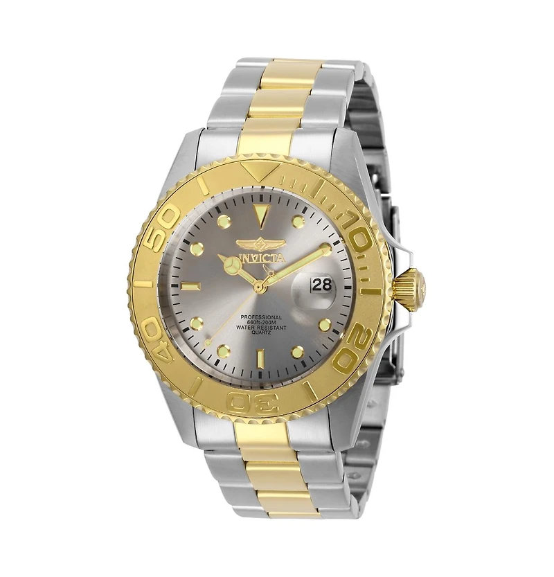 Invicta Men's 29950 Pro Diver Quartz 3 Hand Grey Dial Watch