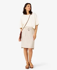 Cable & Gauge Women's Linen Blend Maxi Skirt
