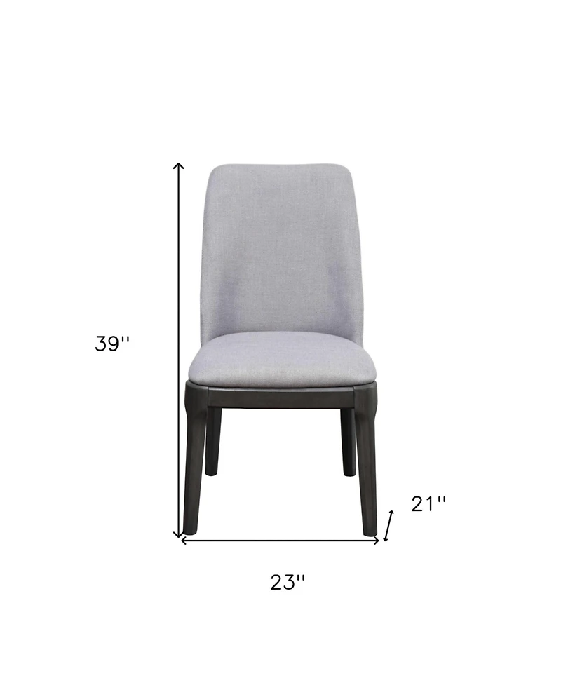 Linen Upholstered Dining Chairs Set of 2 for Dining Room Table or Seating Area