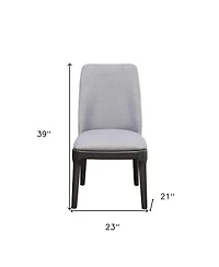 Linen Upholstered Dining Chairs Set of 2 for Dining Room Table or Seating Area