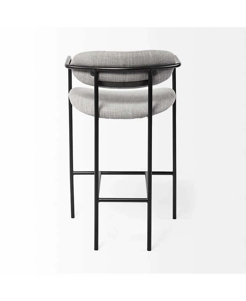 Upholstered And Metal Counter Height Bar Chair