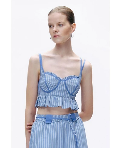 Nocturne Women's Ruffle Crop Top