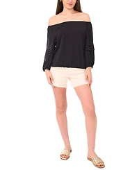 Vince Camuto Women's Off-The-Shoulder Pleated-Sleeve Top