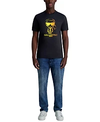 Karl Lagerfeld Paris Men's Outline Character Logo Graphic T-Shirt