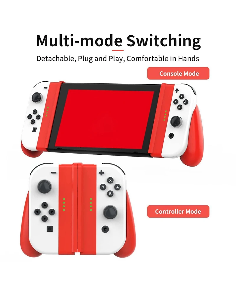 Red Detachable Controller Holder Grip For Joy Con Gamepad Nintend Switch Oled