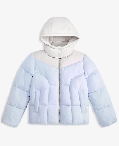Sam Edelman Big Girls Contrast Yoke Puffer Jacket