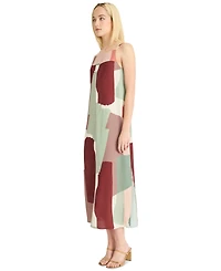 Luxely Women's Printed Square-Neck Maxi Dress