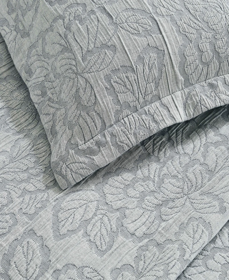 Superior Hibiscus Cotton Matelasse Woven 3-Pc. Bedspread Set