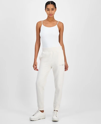 Boss Orange Women's Logo Ribbed-Trim Relaxed Sweatpants