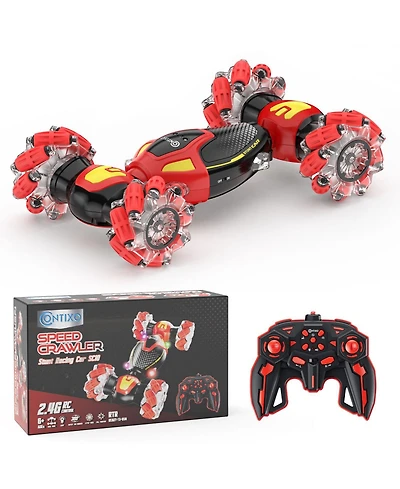 Contixo Cobra Speed Crawler Rc Stunt Car, 4WD, Led Lights, Music, 360 Spins, Ages 8+