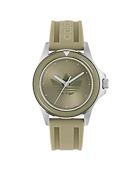 adidas Unisex Analog Multicolor Silicone Watch, 44mm