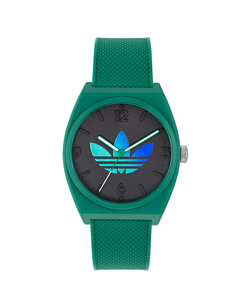 adidas Unisex Analog Green Resin Watch, 38mm