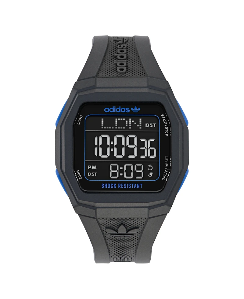 adidas Unisex Analog Black Resin Watch, 48mm