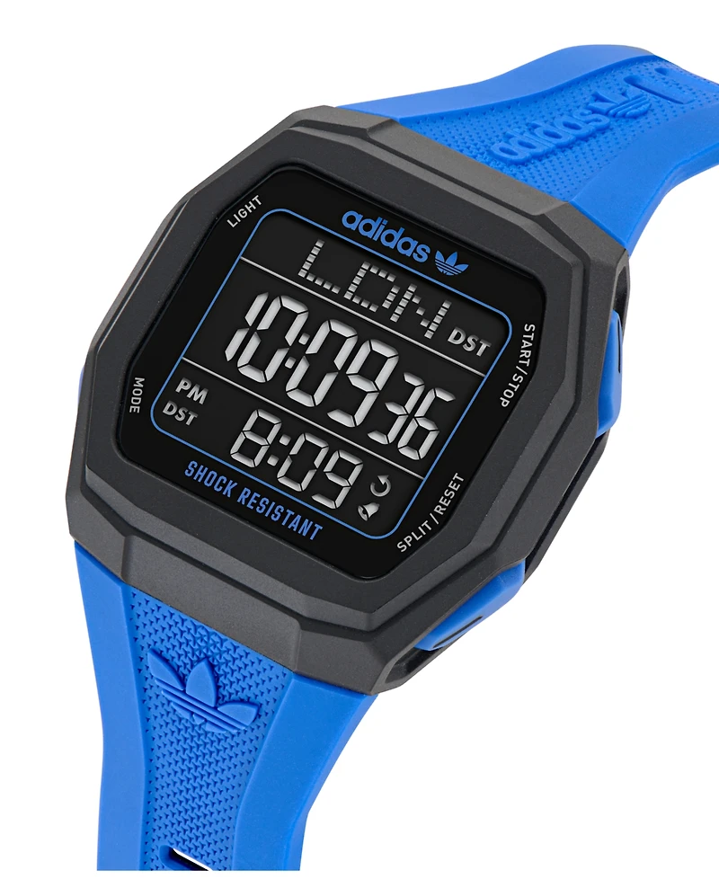adidas Unisex Analog Blue Resin Watch, 48mm