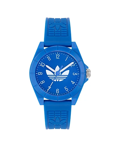 adidas Unisex Analog Blue Resin Watch, 41mm
