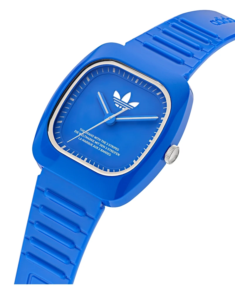 adidas Unisex Analog Blue Polyurethane Watch, 37mm
