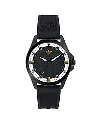 adidas Unisex Analog Black Silicone Watch, 40mm