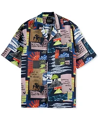 Scotch & Soda Men's Relaxed-Fit Allover Patterned Shirt