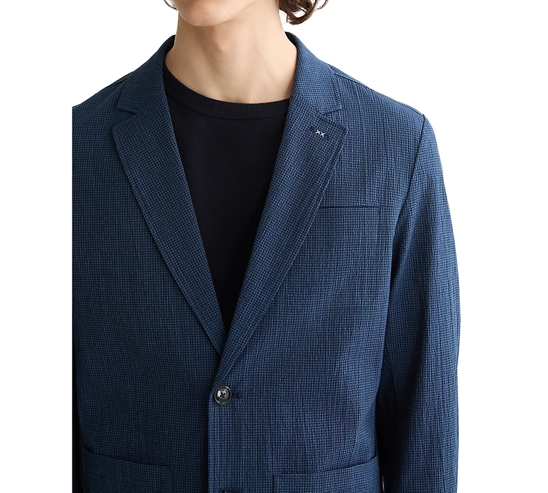 Scotch & Soda Men's Relaxed Fit Unconstructed Seersucker Blazer