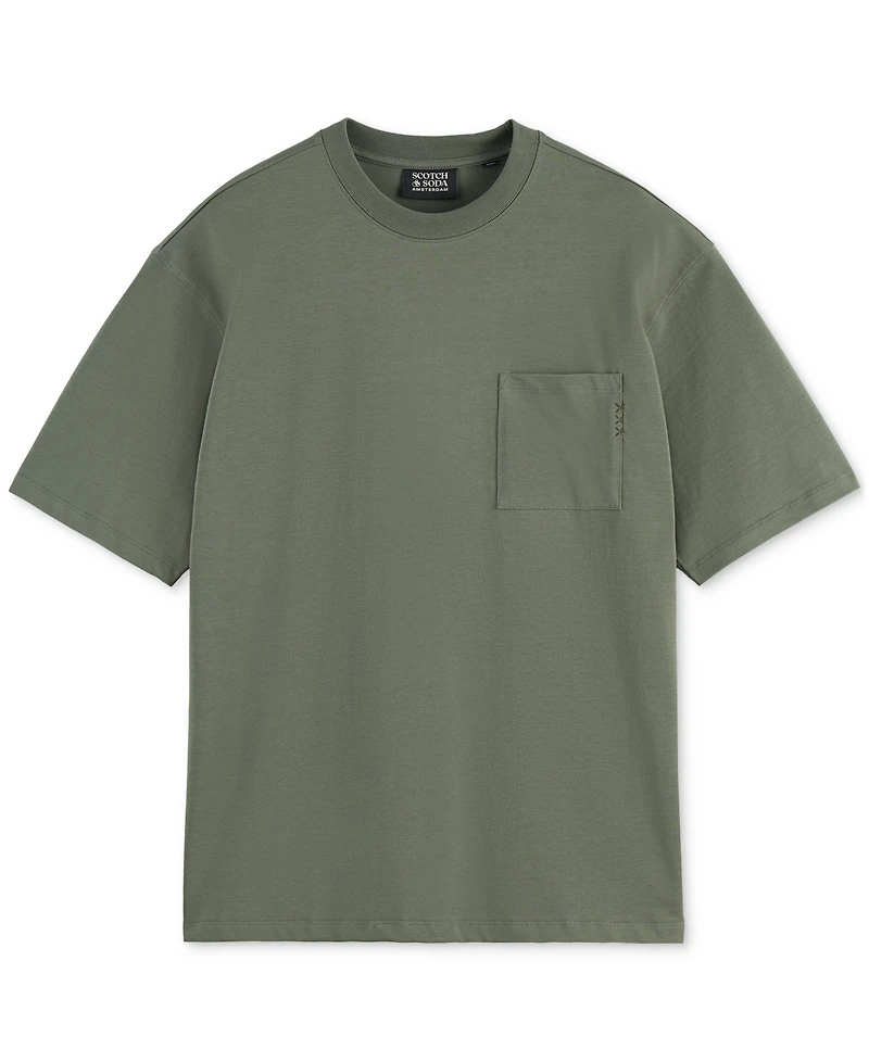 Scotch & Soda Men's Relaxed Fit Short Sleeve Crewneck Pocket T-Shirt