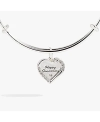 Duo Heart Anniversary Bangle Bracelet