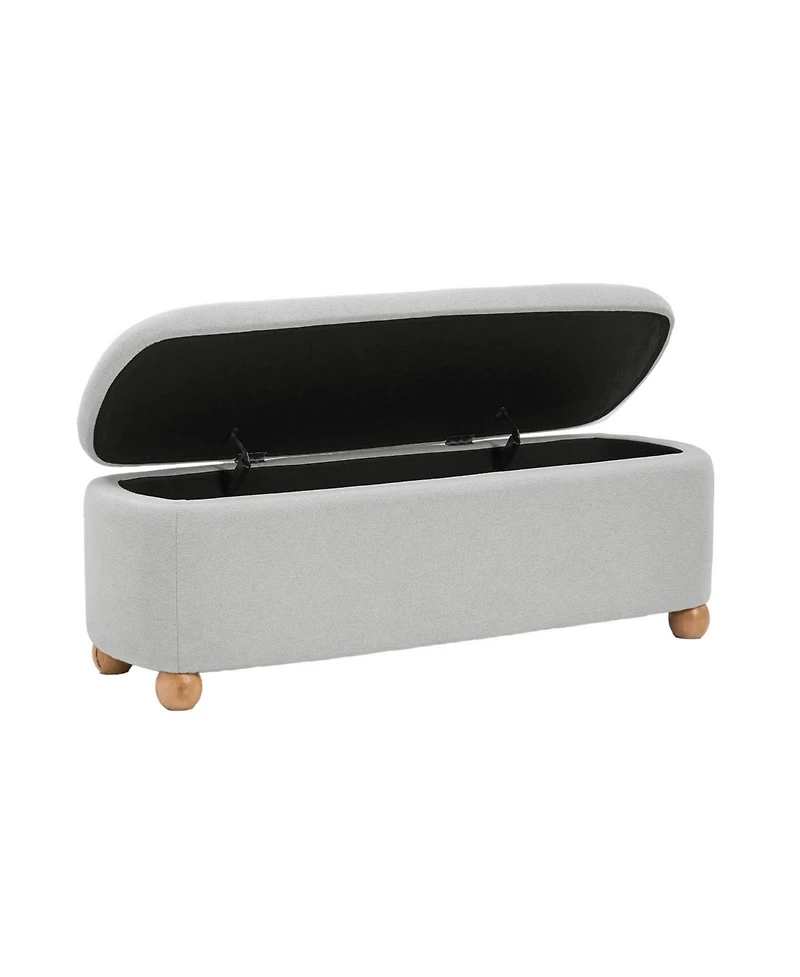 Felipe Storage Waterproof Bench with Solid Wood Legs