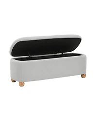 Felipe Storage Waterproof Bench with Solid Wood Legs