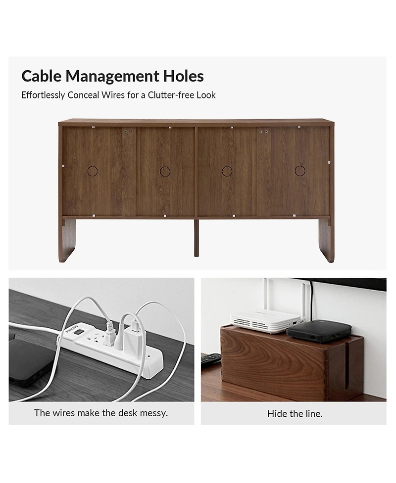 Modern Martha 63"Wide 4 door Sideboard