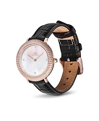 Daniel Wellington Women's Analog Black Leather Watch, 32mm