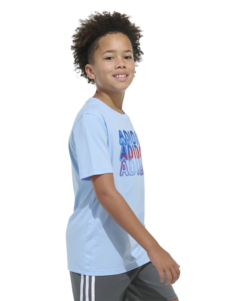 adidas Big Boys Short Sleeve Heat Map Lineage T-Shirt