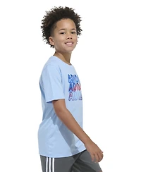 adidas Big Boys Short Sleeve Heat Map Lineage T-Shirt