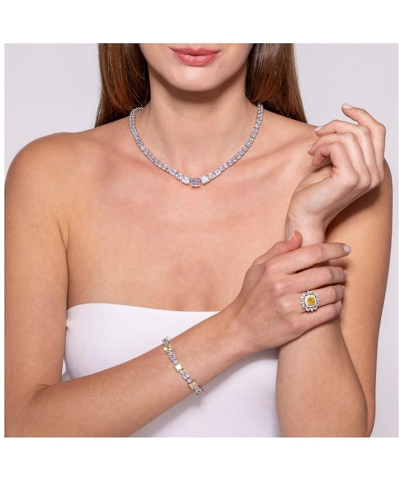 Anna Zuckerman Triple Crown 4 Carat Halo Ring