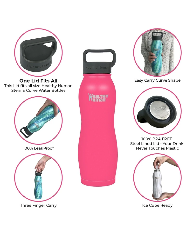 Curve Stainless Steel Bottle: 21oz