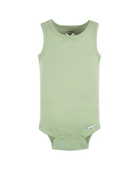 Gerber Baby Girls Sleeveless Flowers Onesies, 5-Pack