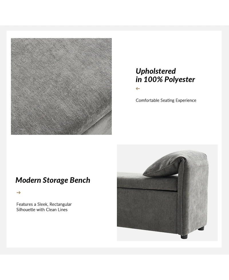 Alberto Modern Storage Bench with Ample Space