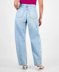 Boss Orange Women's Cotton High-Rise Ankle Balloon Jeans