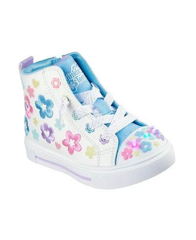 Skechers Toddler Girls Twinkle Toes: Sparks - Super Blossom High Top Light-Up Casual Sneakers from Finish Line
