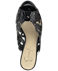 Jessica Simpson Women's Justera Cutout Floral Mules