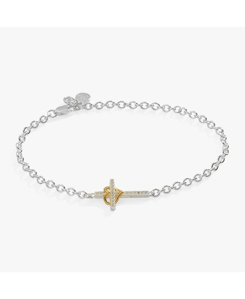 Cross And Heart Bracelet