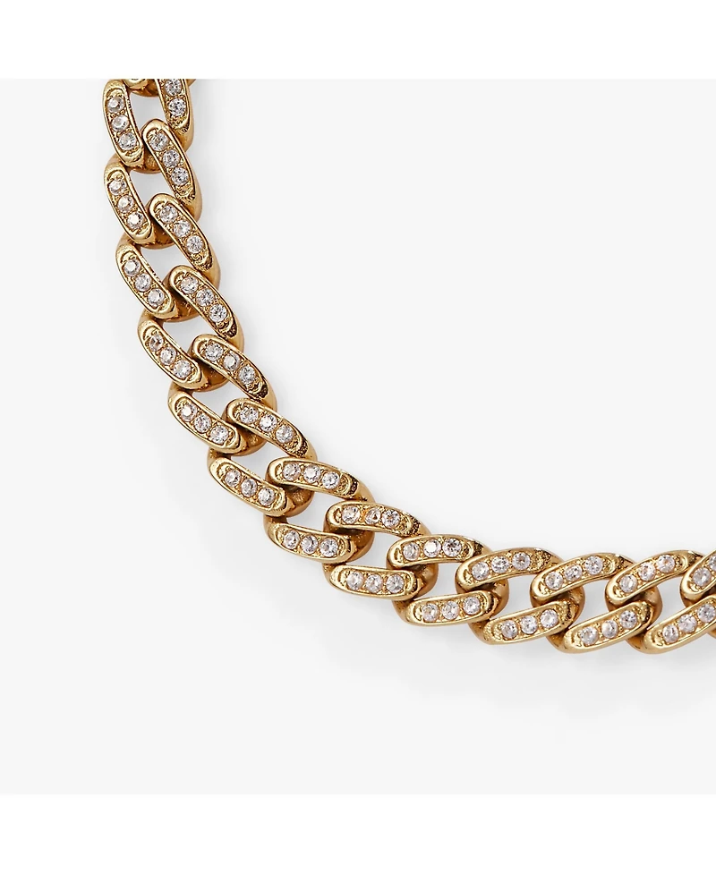 Crystal Pave Curb Chain Bracelet
